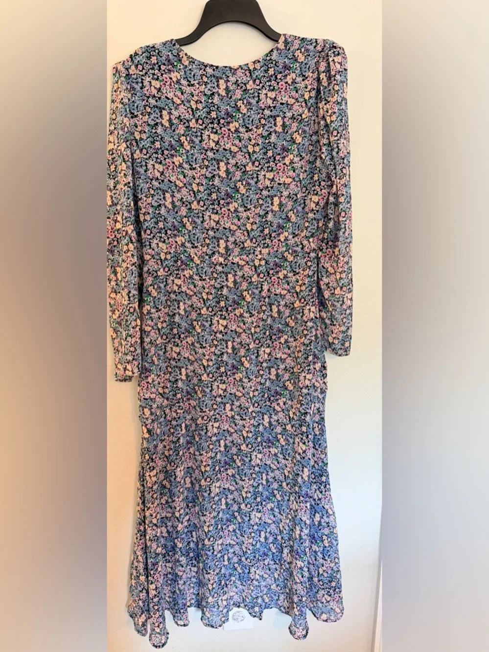 ASTR The Label Purple Multicolor Hi Lo Ruched Dress - Size Large